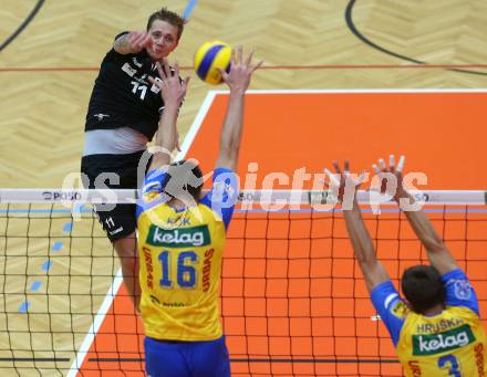 Volleyball. DenizBank AG Volley League Men. SK Posojilnica Aich/Dob gegen SG Union Raiffeisen Waldviertel.  Lukasz Janusz Szarek (Waldviertel). Bleiburg, am 29.9.2018.
Foto: Kuess
---
pressefotos, pressefotografie, kuess, qs, qspictures, sport, bild, bilder, bilddatenbank