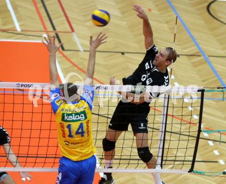 Volleyball. DenizBank AG Volley League Men. SK Posojilnica Aich/Dob gegen SG Union Raiffeisen Waldviertel.  Rudinei Boff (Waldviertel). Bleiburg, am 29.9.2018.
Foto: Kuess
---
pressefotos, pressefotografie, kuess, qs, qspictures, sport, bild, bilder, bilddatenbank