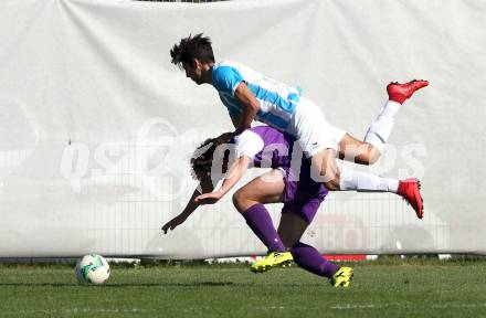 Fussball 1. KLasse C. SK Austria Klagenfurt Amateure gegen Launsdorf. Jonas Mueller (Klagenfurt), Bruno Krijan (Launsdorf). Klagenfurt, am 30.9.2018.
Foto: Kuess
---
pressefotos, pressefotografie, kuess, qs, qspictures, sport, bild, bilder, bilddatenbank