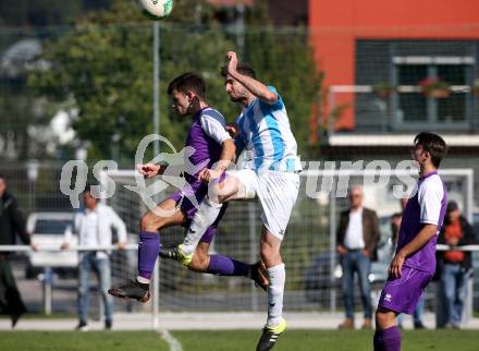 Fussball 1. KLasse C. SK Austria Klagenfurt Amateure gegen Launsdorf. Admir Jasic (Klagenfurt), Hubert Egger (Launsdorf). Klagenfurt, am 30.9.2018.
Foto: Kuess
---
pressefotos, pressefotografie, kuess, qs, qspictures, sport, bild, bilder, bilddatenbank