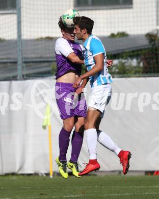 Fussball 1. KLasse C. SK Austria Klagenfurt Amateure gegen Launsdorf. Jonas Mueller (Klagenfurt), Bruno Krijan (Launsdorf). Klagenfurt, am 30.9.2018.
Foto: Kuess
---
pressefotos, pressefotografie, kuess, qs, qspictures, sport, bild, bilder, bilddatenbank