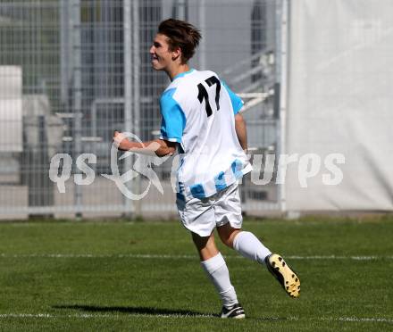 Fussball 1. KLasse C. SK Austria Klagenfurt Amateure gegen Launsdorf. Torjubel Raphael Krapesch (Launsdorf). Klagenfurt, am 30.9.2018.
Foto: Kuess
---
pressefotos, pressefotografie, kuess, qs, qspictures, sport, bild, bilder, bilddatenbank
