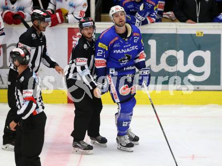EBEL. Eishockey Bundesliga. EC VSV gegen EC Red Bull Salzburg. Matthew Pelech (VSV). Villach, am 5.10.2018.
Foto: Kuess 


---
pressefotos, pressefotografie, kuess, qs, qspictures, sport, bild, bilder, bilddatenbank
