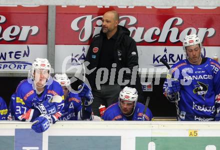 EBEL. Eishockey Bundesliga. EC VSV gegen KAC. Trainer Gerhard Unterluggauer (VSV). Villach, am 7.10.2018.
Foto: Kuess 


---
pressefotos, pressefotografie, kuess, qs, qspictures, sport, bild, bilder, bilddatenbank