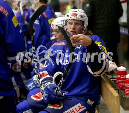 EBEL. Eishockey Bundesliga. EC VSV gegen Fehervar AV 19. MacGregor Sharp (VSV). Villach, am 12.10.2018.
Foto: Kuess 


---
pressefotos, pressefotografie, kuess, qs, qspictures, sport, bild, bilder, bilddatenbank