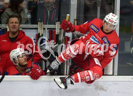EBEL. Eishockey Bundesliga. KAC gegen HC TWK Innsbruck. Patrick Harand (KAC). Klagenfurt, am 14.10.2018.
Foto: Kuess

---
pressefotos, pressefotografie, kuess, qs, qspictures, sport, bild, bilder, bilddatenbank