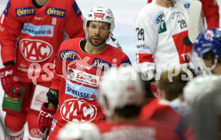 EBEL. Eishockey Bundesliga. KAC gegen HC TWK Innsbruck. Thomas Koch (KAC). Klagenfurt, am 14.10.2018.
Foto: Kuess

---
pressefotos, pressefotografie, kuess, qs, qspictures, sport, bild, bilder, bilddatenbank