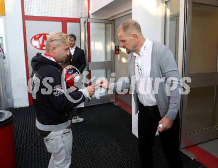 EBEL. Eishockey Bundesliga. KAC gegen HC TWK Innsbruck. Trainer Petri Matikainen  (KAC). Klagenfurt, am 14.10.2018.
Foto: Kuess
---
pressefotos, pressefotografie, kuess, qs, qspictures, sport, bild, bilder, bilddatenbank