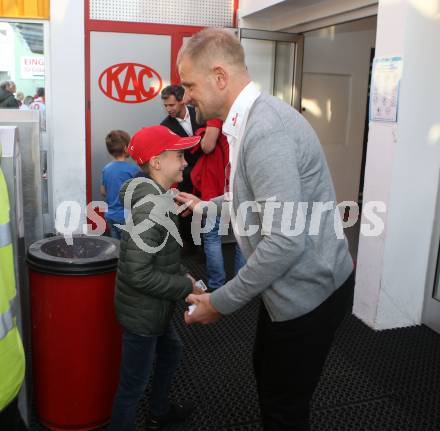 EBEL. Eishockey Bundesliga. KAC gegen HC TWK Innsbruck. Trainer Petri Matikainen  (KAC). Klagenfurt, am 14.10.2018.
Foto: Kuess

---
pressefotos, pressefotografie, kuess, qs, qspictures, sport, bild, bilder, bilddatenbank