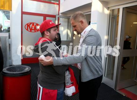 EBEL. Eishockey Bundesliga. KAC gegen HC TWK Innsbruck. Trainer Petri Matikainen  (KAC). Klagenfurt, am 14.10.2018.
Foto: Kuess

---
pressefotos, pressefotografie, kuess, qs, qspictures, sport, bild, bilder, bilddatenbank
