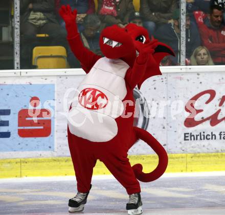 EBEL. Eishockey Bundesliga. KAC gegen HC TWK Innsbruck. Maskottchen Lindi  (KAC). Klagenfurt, am 14.10.2018.
Foto: Kuess

---
pressefotos, pressefotografie, kuess, qs, qspictures, sport, bild, bilder, bilddatenbank