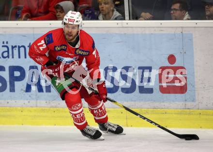 EBEL. Eishockey Bundesliga. KAC gegen HC TWK Innsbruck. Siim Liivik (KAC). Klagenfurt, am 14.10.2018.
Foto: Kuess

---
pressefotos, pressefotografie, kuess, qs, qspictures, sport, bild, bilder, bilddatenbank