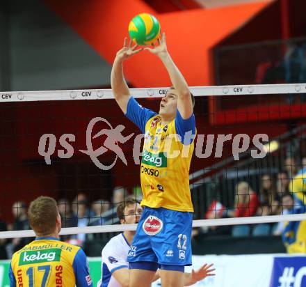 Volleyball Champions League. SK Posojilnica Aich/Dob gegen Lycurgus Groningen (NED). Marrkus Keel (Aich/Dob). Klagenfurt, am 17.10.2018.
Foto: Kuess
---
pressefotos, pressefotografie, kuess, qs, qspictures, sport, bild, bilder, bilddatenbank