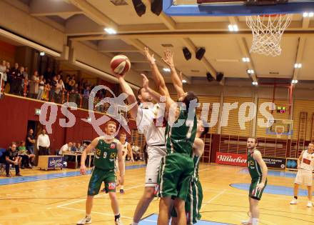 Basketball 2. Bundesliga. Grunddurchgang. 2. Runde. Woerthersee Piraten gegen Dornbirn Lions. Matic Simik,  (Piraten), Ander Arrutu Portilla (Lions). Klagenfurt, am 20.10.2018.
Foto: Kuess
---
pressefotos, pressefotografie, kuess, qs, qspictures, sport, bild, bilder, bilddatenbank