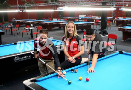 Dynamic Billard Klagenfurt Open 2018. Pressekonferenz. Albin Ouschan, Jasmin Ouschan, Mario He. Klagenfurt, am 9.10.2018.
Foto: Kuess
---
pressefotos, pressefotografie, kuess, qs, qspictures, sport, bild, bilder, bilddatenbank