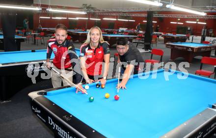 Dynamic Billard Klagenfurt Open 2018. Pressekonferenz. Albin Ouschan, Jasmin Ouschan, Mario He. Klagenfurt, am 9.10.2018.
Foto: Kuess
---
pressefotos, pressefotografie, kuess, qs, qspictures, sport, bild, bilder, bilddatenbank