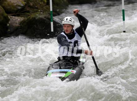 Kayak. Alpe Adria Kanu Slalom.  Max Roemer.  Gurk (Fluss), 7.10.2018.
Foto: Kuess
---
pressefotos, pressefotografie, kuess, qs, qspictures, sport, bild, bilder, bilddatenbank