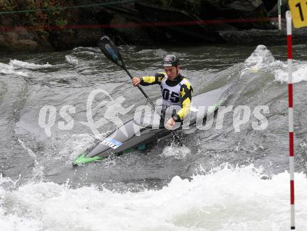 Kayak. Alpe Adria Kanu Slalom.  Felix Oschmautz.  Gurk (Fluss), 7.10.2018.
Foto: Kuess
---
pressefotos, pressefotografie, kuess, qs, qspictures, sport, bild, bilder, bilddatenbank