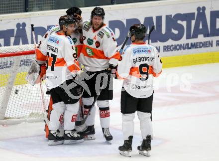 EBEL. Eishockey Bundesliga. EC VSV gegen Moser Medical Graz99ers. Jubel (Graz). Villach, am 21.10.2018.
Foto: Kuess 


---
pressefotos, pressefotografie, kuess, qs, qspictures, sport, bild, bilder, bilddatenbank