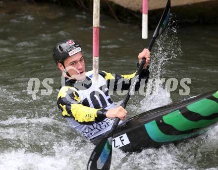 Kayak. Alpe Adria Kanu Slalom.  Felix Oschmautz.  Gurk (Fluss), 7.10.2018.
Foto: Kuess
---
pressefotos, pressefotografie, kuess, qs, qspictures, sport, bild, bilder, bilddatenbank