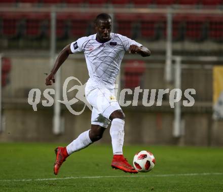 Fussball 2. Liga. SK Austria Klagenfurt gegen SKU Amstetten. Bradley Meledje (Austria Klagenfurt). Klagenfurt, am 19.10.2018.
Foto: Kuess
---
pressefotos, pressefotografie, kuess, qs, qspictures, sport, bild, bilder, bilddatenbank