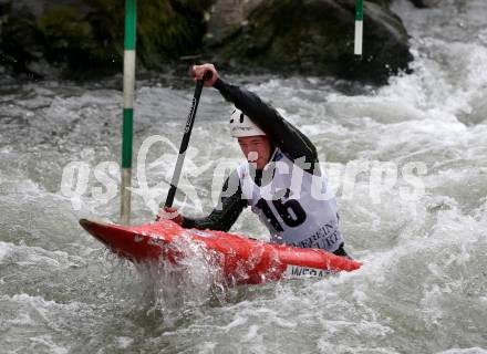 Kayak. Alpe Adria Kanu Slalom.  Timo Haselmaier-Muellneritsch.  Gurk (Fluss), 7.10.2018.
Foto: Kuess
---
pressefotos, pressefotografie, kuess, qs, qspictures, sport, bild, bilder, bilddatenbank