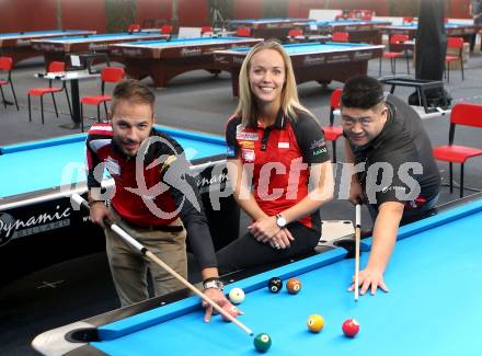 Dynamic Billard Klagenfurt Open 2018. Pressekonferenz. Albin Ouschan, Jasmin Ouschan, Mario He. Klagenfurt, am 9.10.2018.
Foto: Kuess
---
pressefotos, pressefotografie, kuess, qs, qspictures, sport, bild, bilder, bilddatenbank