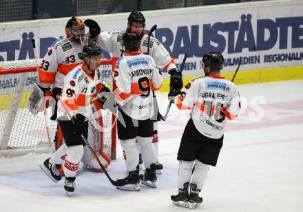 EBEL. Eishockey Bundesliga. EC VSV gegen Moser Medical Graz99ers. Jubel (Graz). Villach, am 21.10.2018.
Foto: Kuess 


---
pressefotos, pressefotografie, kuess, qs, qspictures, sport, bild, bilder, bilddatenbank