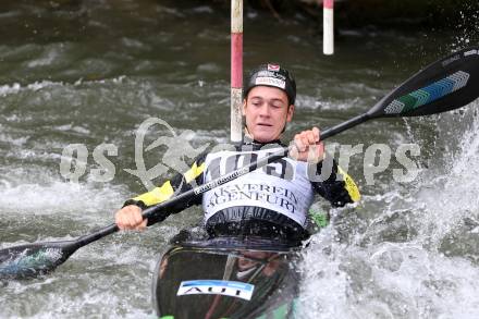 Kayak. Alpe Adria Kanu Slalom.  Felix Oschmautz.  Gurk (Fluss), 7.10.2018.
Foto: Kuess
---
pressefotos, pressefotografie, kuess, qs, qspictures, sport, bild, bilder, bilddatenbank
