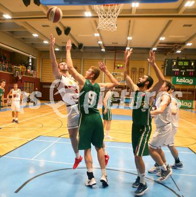 Basketball 2. Bundesliga. Grunddurchgang. 2. Runde. Woerthersee Piraten gegen Dornbirn Lions. Matic Simik, (Piraten), Javier Medori,  Ander Arruti Portilla  (Lions). Klagenfurt, am 20.10.2018.
Foto: Kuess
---
pressefotos, pressefotografie, kuess, qs, qspictures, sport, bild, bilder, bilddatenbank