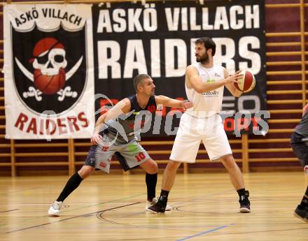 Basketball 2. Bundesliga. Grunddurchgang. 2. Runde. Raiders Villach gegen Basket Flames.  Ales Primc (Raiders), Denis Soldo (Basket Flames). Klagenfurt, am 21.10.2018.
Foto: Kuess
---
pressefotos, pressefotografie, kuess, qs, qspictures, sport, bild, bilder, bilddatenbank