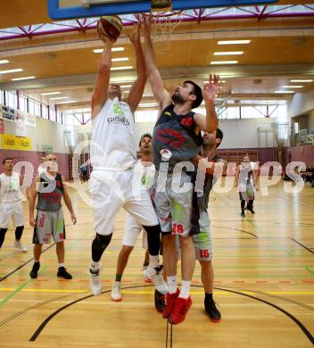 Basketball 2. Bundesliga. Grunddurchgang. 2. Runde. Raiders Villach gegen Basket Flames. Antonio Boban (Raiders), Fuad Memcic (Basket Flames). Klagenfurt, am 21.10.2018.
Foto: Kuess
---
pressefotos, pressefotografie, kuess, qs, qspictures, sport, bild, bilder, bilddatenbank