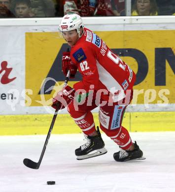 EBEL. Eishockey Bundesliga. KAC gegen spusu Vienna Capitals. Clemens Unterweger (KAC). Klagenfurt, am 26.10.2018.
Foto: Kuess

---
pressefotos, pressefotografie, kuess, qs, qspictures, sport, bild, bilder, bilddatenbank