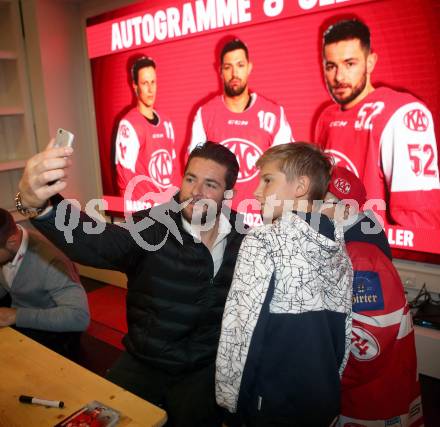 EBEL. Eishockey Bundesliga. KAC gegen HC Orli Znojmo. Christoph Duller (KAC). Klagenfurt, am 28.10.2018.
Foto: Kuess

---
pressefotos, pressefotografie, kuess, qs, qspictures, sport, bild, bilder, bilddatenbank