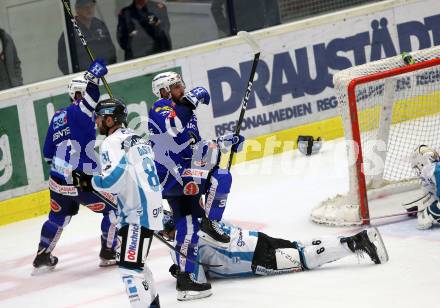 EBEL. Eishockey Bundesliga. EC VSV gegen EHC Liwest Black Wings Linz. Torjubel Pollastrone Jerry (VSV). Villach, am 28.10.2018.
Foto: Kuess 


---
pressefotos, pressefotografie, kuess, qs, qspictures, sport, bild, bilder, bilddatenbank