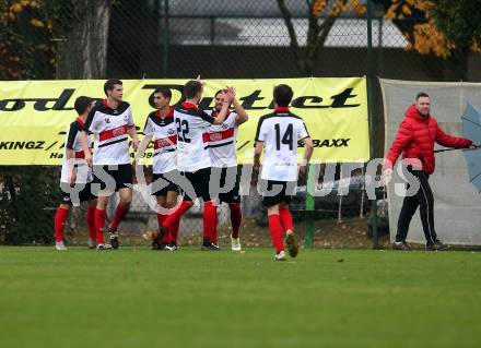 Fussball. Unterliga West. Nussdorf gegen Fuernitz. Torjubel  Dominik Tagger (Nussdorf). Nussdorf, 27.10.2018.
Foto: Kuess
---
pressefotos, pressefotografie, kuess, qs, qspictures, sport, bild, bilder, bilddatenbank