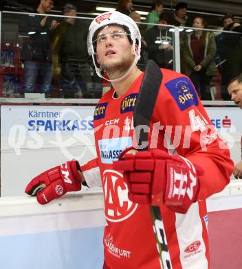 EBEL. Eishockey Bundesliga. KAC gegen Fehervar AV 19. Adam Comrie (KAC). Klagenfurt, am 28.10.2018.
Foto: Kuess

---
pressefotos, pressefotografie, kuess, qs, qspictures, sport, bild, bilder, bilddatenbank