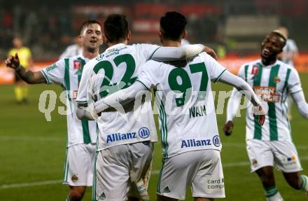Fussball OEFB Cup. RZ Pellets WAC gegen SK Rapid Wien.  Torjubel Andrija PavloviÄ, Andrei Virgil Ivan, Boli Bolingoli Mbombo (Rapid). Wolfsberg, am 31.10.2018.
Foto: Kuess

---
pressefotos, pressefotografie, kuess, qs, qspictures, sport, bild, bilder, bilddatenbank