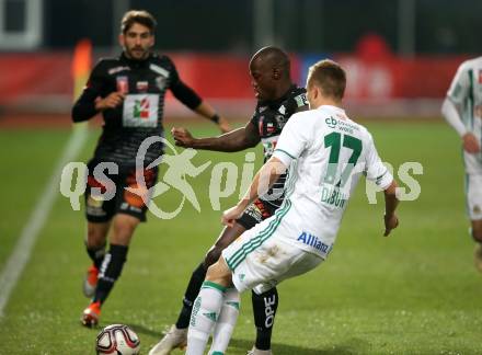 Fussball OEFB Cup. RZ Pellets WAC gegen SK Rapid Wien. Dever Akeem Orgill,  (WAC), Christopher Dibon (Rapid). Wolfsberg, am 31.10.2018.
Foto: Kuess

---
pressefotos, pressefotografie, kuess, qs, qspictures, sport, bild, bilder, bilddatenbank