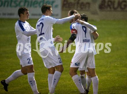 Fussball. Kaerntner Liga. Matrei gegen Treibach. Torjubel Arno Paul Kozelsky  (Treibach). Matrei, 27.10.2018.
Foto: Kuess
---
pressefotos, pressefotografie, kuess, qs, qspictures, sport, bild, bilder, bilddatenbank