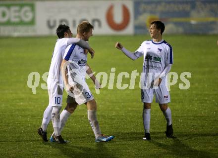 Fussball. Kaerntner Liga. Matrei gegen Treibach. Torjubel Jonas Warmuth (Treibach). Matrei, 27.10.2018.
Foto: Kuess
---
pressefotos, pressefotografie, kuess, qs, qspictures, sport, bild, bilder, bilddatenbank