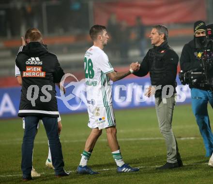 Fussball OEFB Cup. RZ Pellets WAC gegen SK Rapid Wien. Christoph Knasmuellner, Dietmar Kuehbauer (Rapid). Wolfsberg, am 31.10.2018.
Foto: Kuess

---
pressefotos, pressefotografie, kuess, qs, qspictures, sport, bild, bilder, bilddatenbank