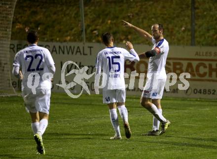 Fussball. Kaerntner Liga. Matrei gegen Treibach. Torjubel Arno Paul Kozelsky   (Treibach). Matrei, 27.10.2018.
Foto: Kuess
---
pressefotos, pressefotografie, kuess, qs, qspictures, sport, bild, bilder, bilddatenbank