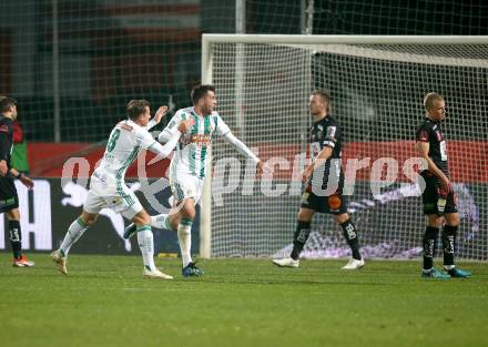 Fussball OEFB Cup. RZ Pellets WAC gegen SK Rapid Wien.  Torjubel Andrija Pavlovic, Stefan Schwab (Rapid). Wolfsberg, am 31.10.2018.
Foto: Kuess

---
pressefotos, pressefotografie, kuess, qs, qspictures, sport, bild, bilder, bilddatenbank