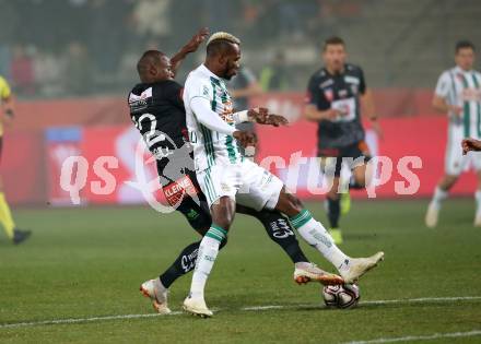 Fussball OEFB Cup. RZ Pellets WAC gegen SK Rapid Wien. Dever Akeem Orgill,  (WAC), Boli Bolingoli Mbombo (Rapid). Wolfsberg, am 31.10.2018.
Foto: Kuess

---
pressefotos, pressefotografie, kuess, qs, qspictures, sport, bild, bilder, bilddatenbank