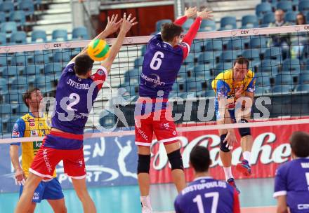 Volleyball Champions League. SK Posojilnica Aich/Dob gegen United Volley Rhein-Main.  Nejc Pusnik (Aich/Dob). Klagenfurt, am 31.10.2018.
Foto: Kuess
---
pressefotos, pressefotografie, kuess, qs, qspictures, sport, bild, bilder, bilddatenbank