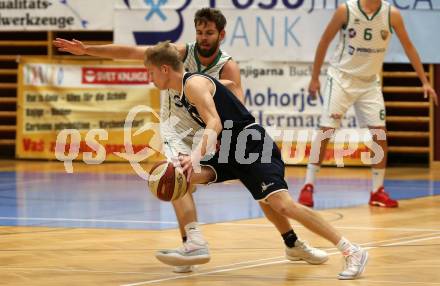 Basketball OEBV Cup. KOS Celovec gegen  BBC Nord Dragonz.  Christian Erschen, (KOS), Christian Lehrner  (Nord Dragonz). Klagenfurt, am 1.11.2018.
Foto: Kuess
---
pressefotos, pressefotografie, kuess, qs, qspictures, sport, bild, bilder, bilddatenbank