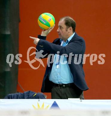 Volleyball Champions League. SK Posojilnica Aich/Dob gegen United Volley Rhein-Main.  Manager Martin Micheu (Aich/Dob). Klagenfurt, am 31.10.2018.
Foto: Kuess
---
pressefotos, pressefotografie, kuess, qs, qspictures, sport, bild, bilder, bilddatenbank