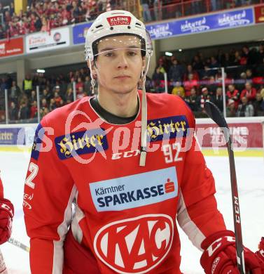 EBEL. Eishockey Bundesliga. KAC gegen EC Red Bull Salzburg. Clemens Unterweger (KAC). Klagenfurt, am 2.11.2018.
Foto: Kuess

---
pressefotos, pressefotografie, kuess, qs, qspictures, sport, bild, bilder, bilddatenbank