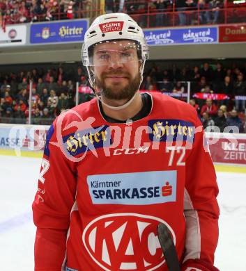 EBEL. Eishockey Bundesliga. KAC gegen EC Red Bull Salzburg. Siim Liivik (KAC). Klagenfurt, am 2.11.2018.
Foto: Kuess

---
pressefotos, pressefotografie, kuess, qs, qspictures, sport, bild, bilder, bilddatenbank